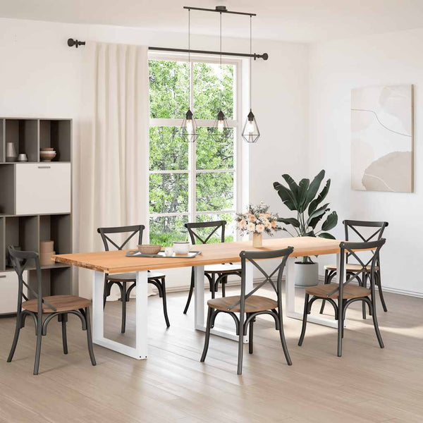 Valkoinen ruokapöydän jalat u-muotoiset Mihhai 90x(72-73)cm (3 kpl)