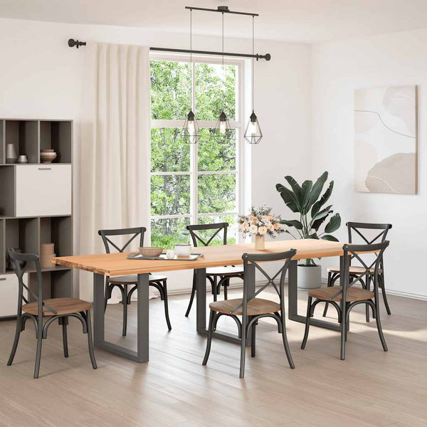 Antrasiitti ruokapöydän jalat u-muotoiset Mihhai 90x(72-73)cm (3 kpl)