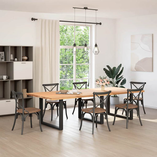 Musta ruokapöydän jalat u-muotoiset Mihhai 100x(72-73)cm (2 kpl)