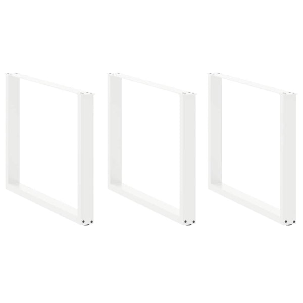 Valkoinen ruokapöydän jalat u-muotoiset Mihhai 100x(72-73)cm (2 kpl)