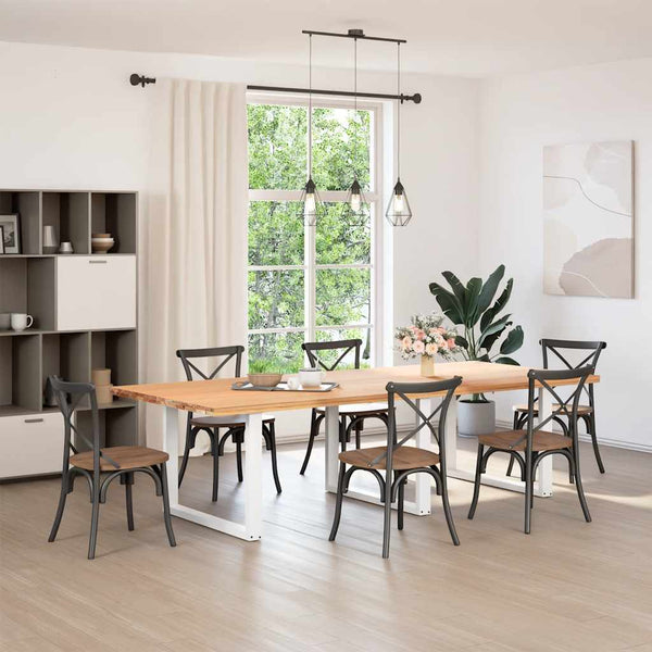 Valkoinen ruokapöydän jalat u-muotoiset Mihhai 100x(72-73)cm (2 kpl)