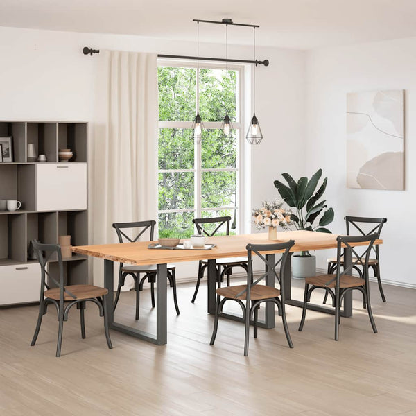 Antrasiitti ruokapöydän jalat u-muotoiset Mihhai 100x(72-73)cm (2 kpl)