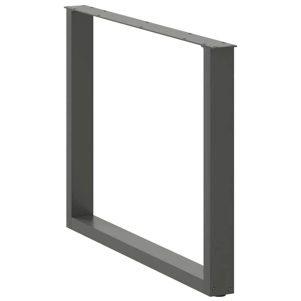 Antrasiitti ruokapöydän jalat u-muotoiset Mihhai 100x(72-73)cm (2 kpl)