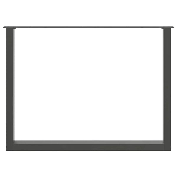 Antrasiitti ruokapöydän jalat u-muotoiset Mihhai 100x(72-73)cm (2 kpl)