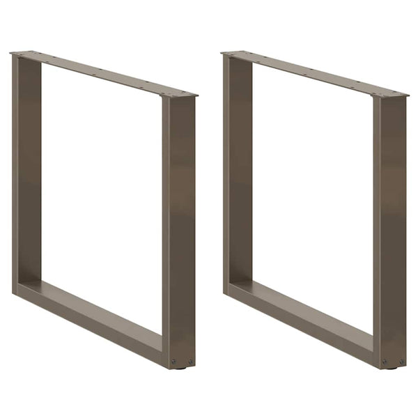 Luonnonteräs ruokapöydän jalat u-muoto Mihhai 100x(72-73)cm (3 kpl)