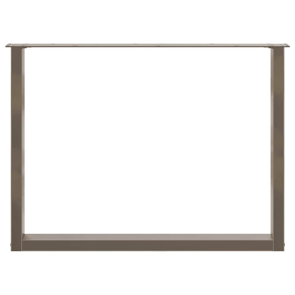 Luonnonteräs ruokapöydän jalat u-muoto Mihhai 100x(72-73)cm (3 kpl)