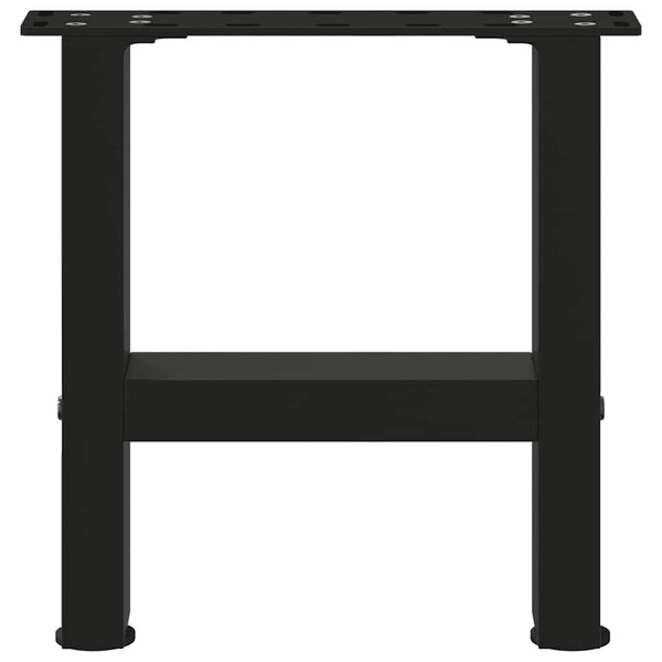 sohvapöydän jalat Musta 2 kpl 40x(30-31) cm Teräs