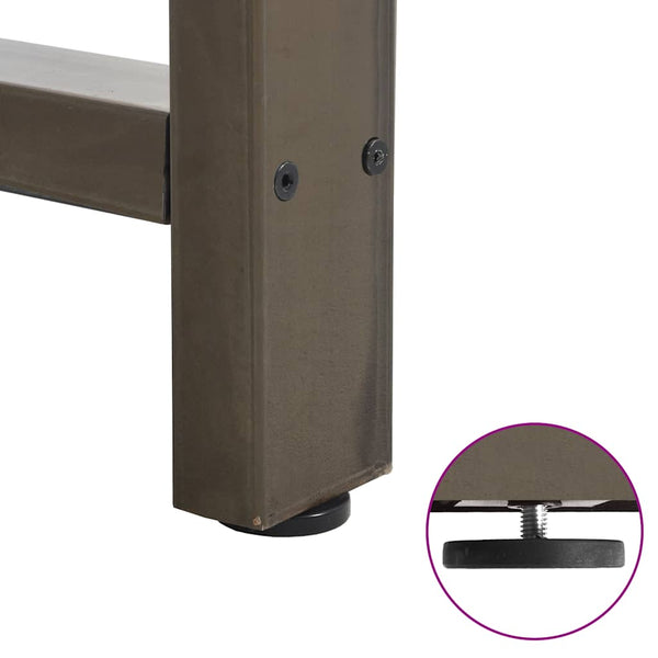 Luonnonteräs sohvapöydän jalat Friderica 50x(42-43)cm (2 kpl, teräs)