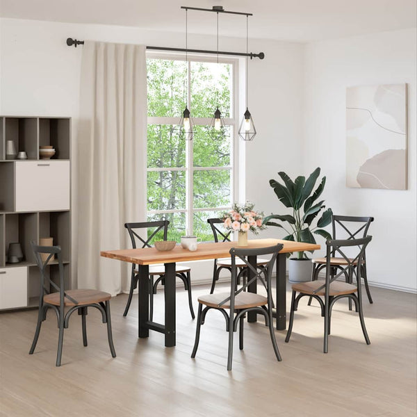 Musta ruokapöydän jalat Friderica 50x(72-73)cm (2 kpl, teräs)