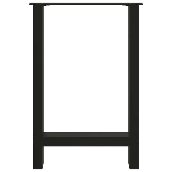 Musta ruokapöydän jalat Friderica 60x(72-73)cm (2 kpl, teräs)