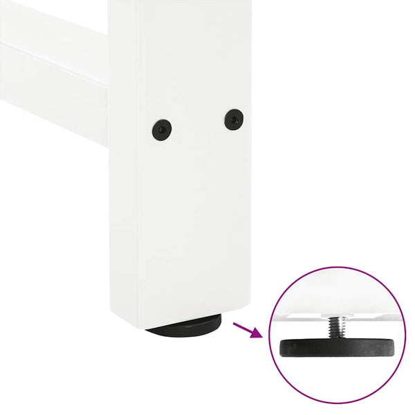 Valkoinen ruokapöydän jalat Friderica 60x(72-73)cm (2 kpl, teräs)