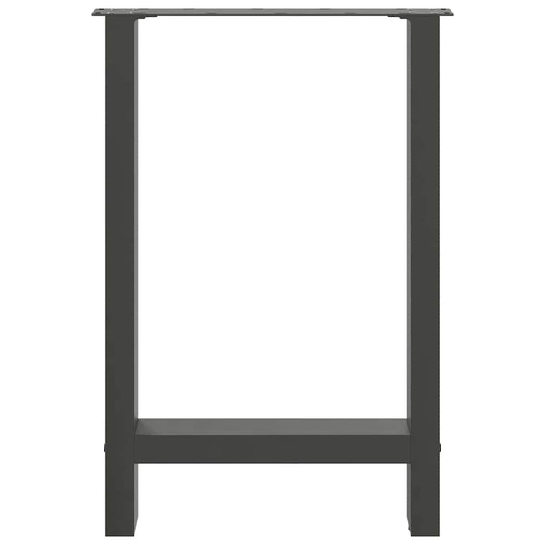 Antrasiitti ruokapöydän jalat Friderica 60x(72-73)cm (2 kpl, teräs)