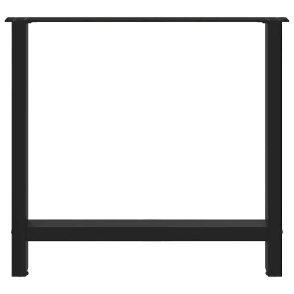 Musta ruokapöydän jalat Friderica 70x(72-73)cm (2 kpl, teräs)