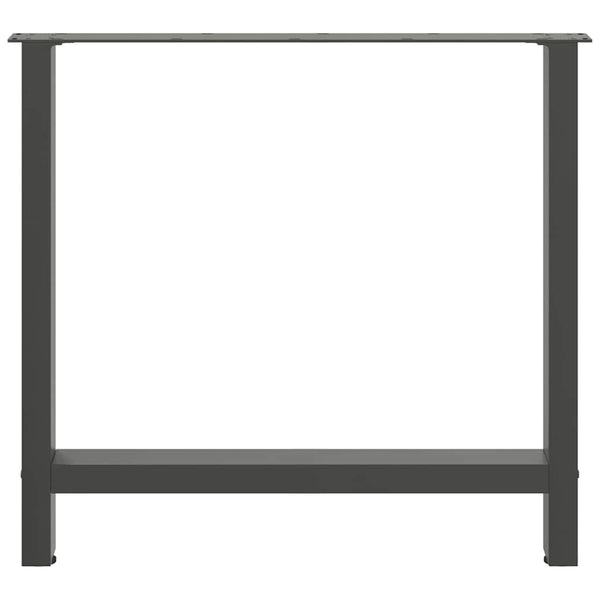 Antrasiitti ruokapöydän jalat Friderica 70x(72-73)cm (2 kpl, teräs)