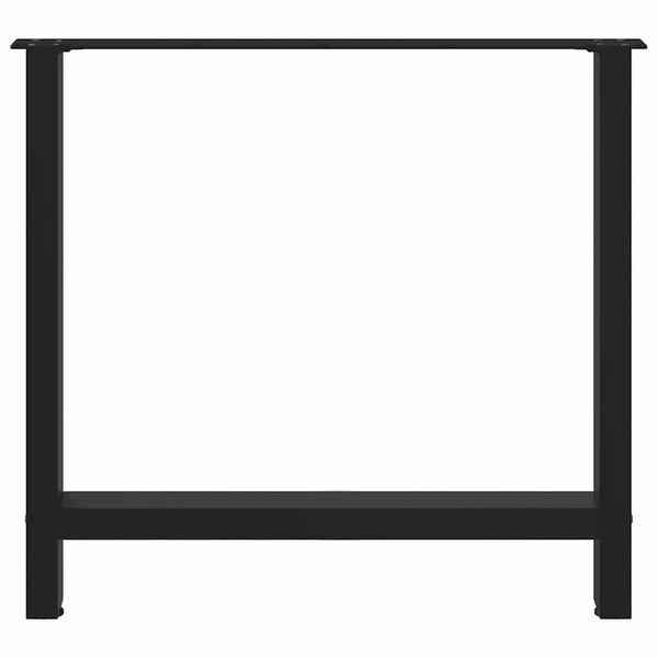 Musta ruokapöydän jalat Friderica 80x(72-73)cm (2 kpl, teräs)