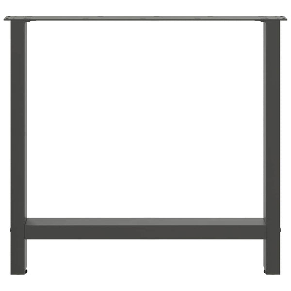 Antrasiitti ruokapöydän jalat Friderica 80x(72-73)cm (2 kpl, teräs)