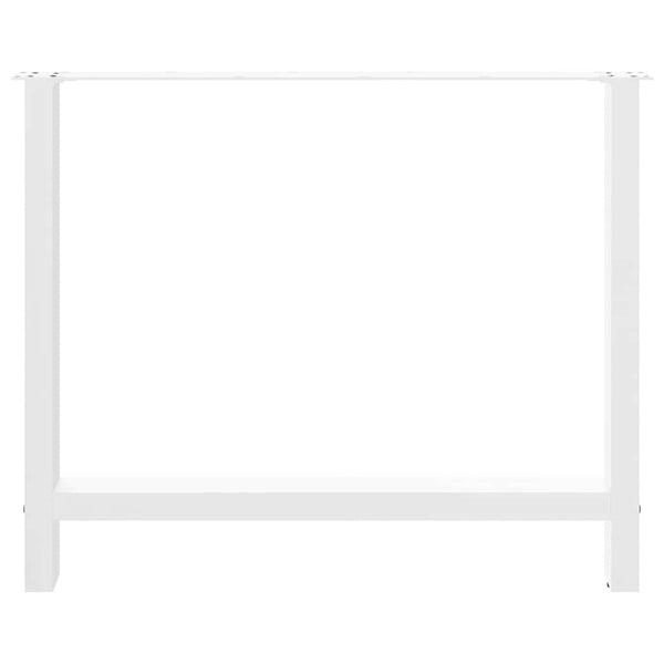 Valkoinen ruokapöydän jalat Friderica 90x(72-73)cm (2 kpl, teräs)