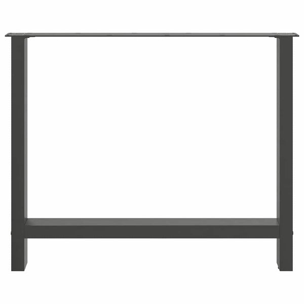 Antrasiitti ruokapöydän jalat Friderica 90x(72-73)cm (2 kpl, teräs)