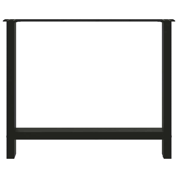 Musta ruokapöydän jalat Friderica 100x(72-73)cm (2 kpl, teräs)