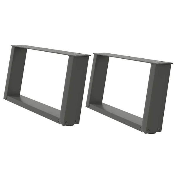 Antrasiitti sohvapöydän jalat u-muotoiset Hodjaev 60x(30-31)cm (2 kpl)