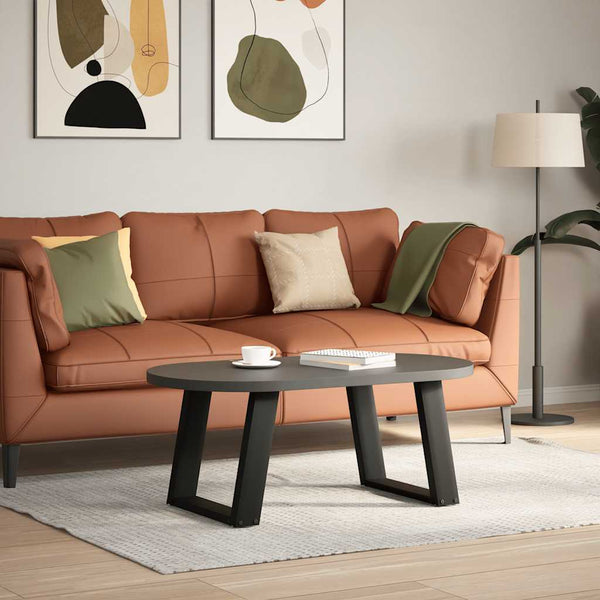 Musta sohvapöydän jalat u-muotoiset Hodjaev 50x(42-43)cm (2 kpl, teräs)