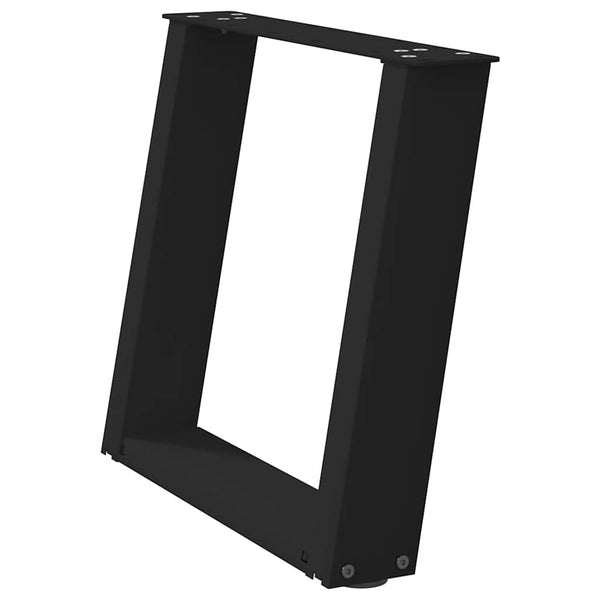 Musta sohvapöydän jalat u-muotoiset Hodjaev 50x(42-43)cm (2 kpl, teräs)