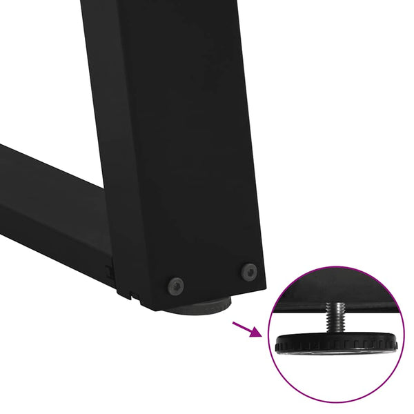 Musta sohvapöydän jalat u-muotoiset Hodjaev 50x(42-43)cm (2 kpl, teräs)