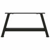 Musta sohvapöydän jalat a-muotoiset Karoi 60x(30-31)cm (2 kpl teräs)
