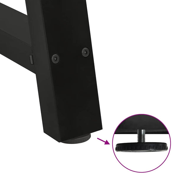 Musta sohvapöydän jalat a-muotoiset Karoi 60x(30-31)cm (2 kpl teräs)