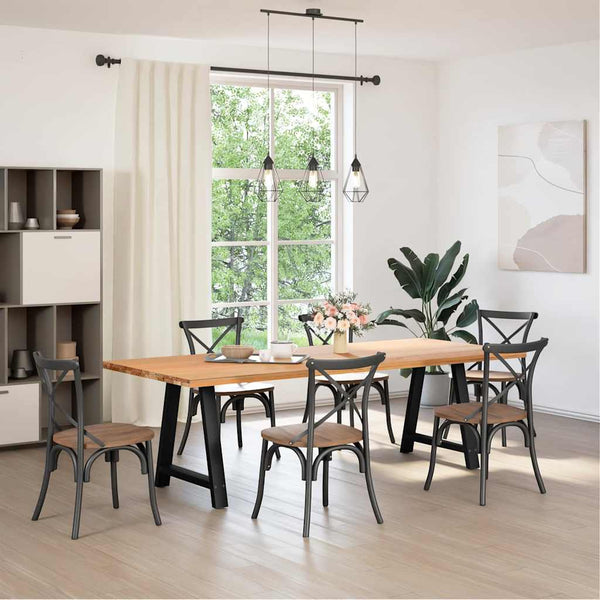 Musta sohvapöydän jalat a-muotoiset Karoi 80x(72-73)cm (2 kpl teräs)