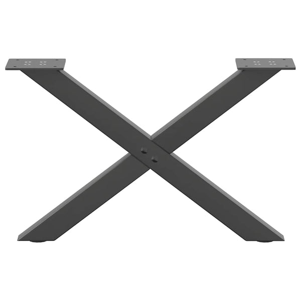 Antrasiitti sohvapöydän jalat x-muotoiset Pantil 60x(30-31)cm (2 kpl)