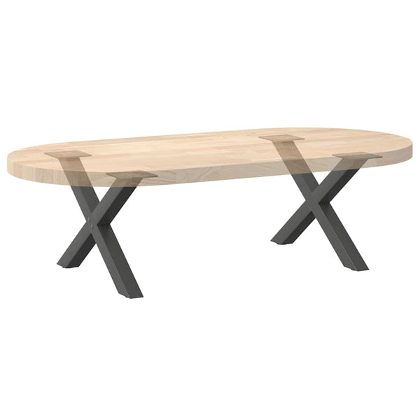 Antrasiitti sohvapöydän jalat x-muotoiset Pantil 60x(30-31)cm (2 kpl)