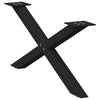 Musta sohvapöydän jalat x-muotoiset Pantil 70x(30-31)cm (2 kpl teräs)