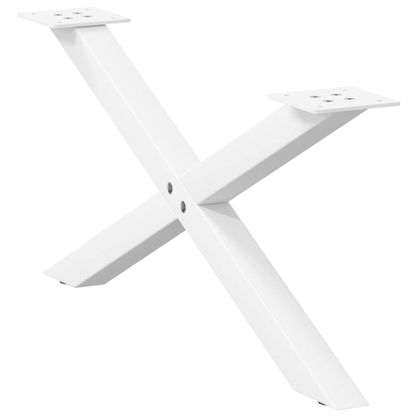 Valkoinen sohvapöydän jalat x-muotoiset Pantil 70x(30-31)cm (2 kpl)