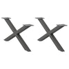 Antrasiitti sohvapöydän jalat x-muotoiset Pantil 70x(30-31)cm (2 kpl)