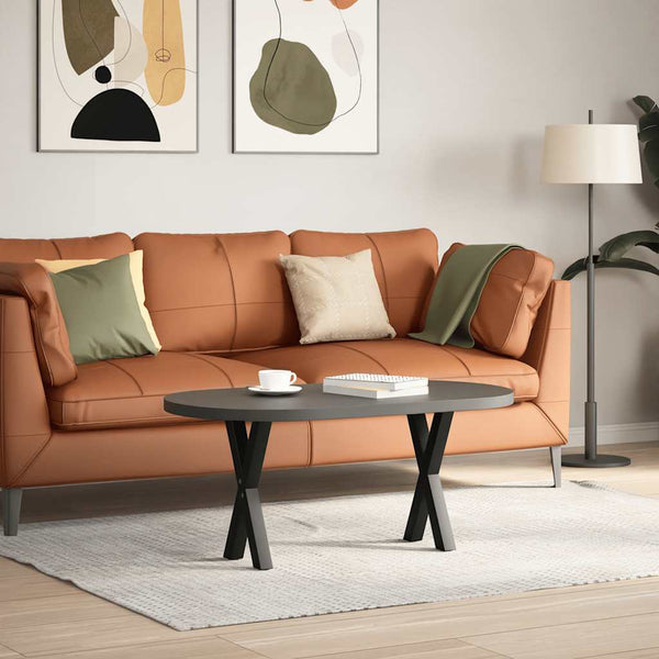 Musta sohvapöydän jalat x-muotoiset Pantil 28x(42-43)cm (2 kpl teräs)