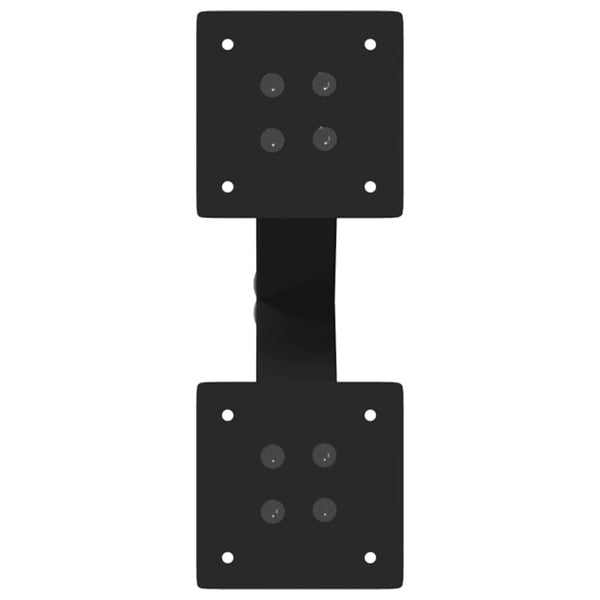 Musta sohvapöydän jalat x-muotoiset Pantil 28x(42-43)cm (2 kpl teräs)