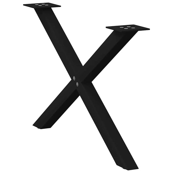 Musta sohvapöydän jalat x-muotoiset Pantil 70x(42-43)cm (2 kpl teräs)