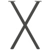 Antrasiitti ruokapöydän jalat x-muotoiset Pantil 60x(72-73)cm (2 kpl)