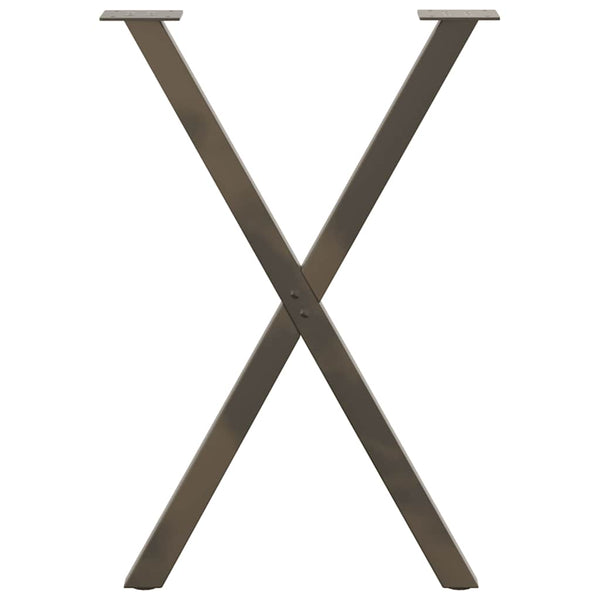 Luonnonteräs ruokapöydän jalat u-muoto Pantil 57x(72-73)cm (3 kpl)