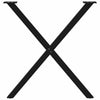 Musta ruokapöydän jalat x-muotoiset Pantil 80x(72-73)cm (2 kpl teräs)
