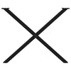 Musta ruokapöydän jalat x-muotoiset Pantil 90x(72-73)cm (2 kpl teräs)