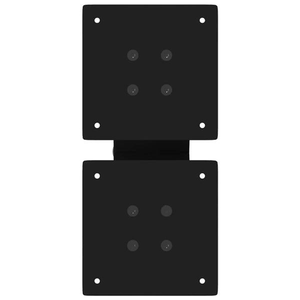 Sohvapöydän jalat X-muotoiset 2 kpl Musta 30x(30-31) cm Teräs