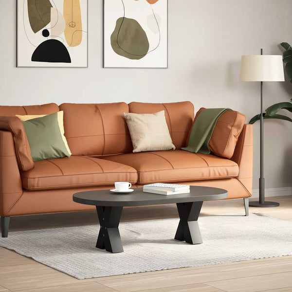 Musta sohvapöydän jalat x-muotoiset Pantil 40x(30-31)cm (2 kpl teräs)