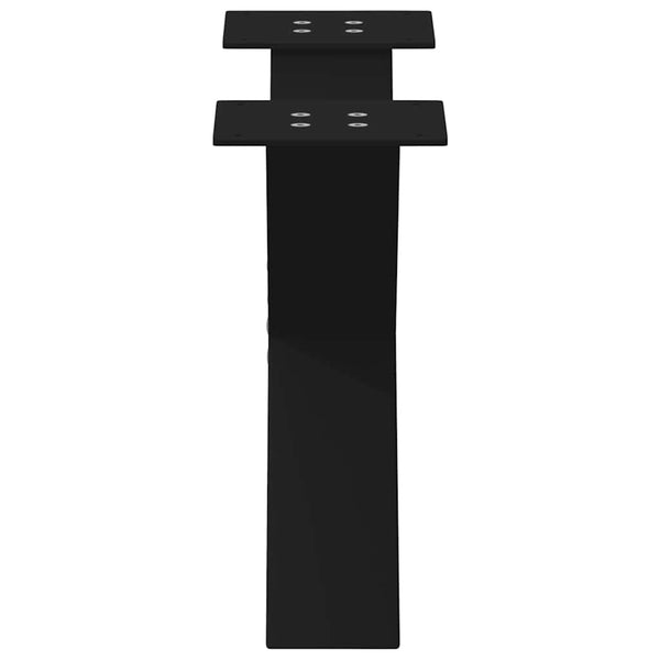 Musta sohvapöydän jalat x-muotoiset Pantil 50x(30-31)cm (2 kpl teräs)