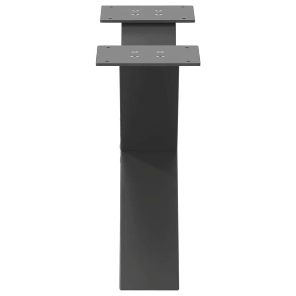 Antrasiitti sohvapöydän jalat x-muotoiset Pantil 50x(30-31)cm (2 kpl)