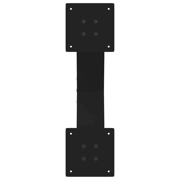 Musta sohvapöydän jalat x-muotoiset Pantil 60x(30-31)cm (2 kpl teräs)