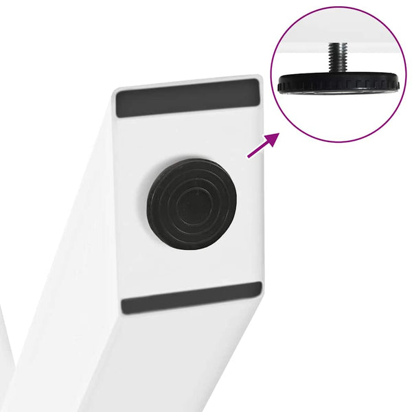 Valkoinen sohvapöydän jalat x-muotoiset Pantil 60x(30-31)cm (2 kpl)