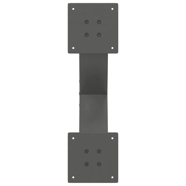 Antrasiitti sohvapöydän jalat x-muotoiset Pantil 60x(30-31)cm (2 kpl)