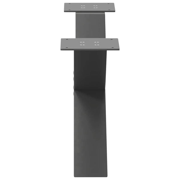 Antrasiitti sohvapöydän jalat x-muotoiset Pantil 70x(30-31)cm (2 kpl)